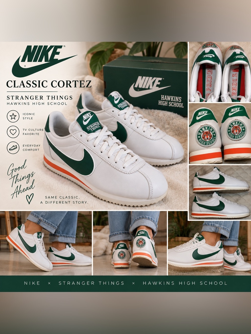 STRANGER THINGS Hawkins Nike Classic Cortez